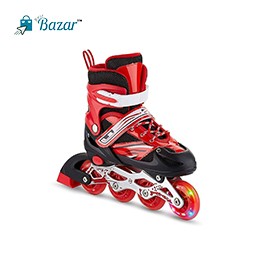 Inline roller skates shoes Red & White -1 Pair- Size (34-38)