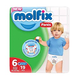 molfix baby diaper pants 6 extra large 15-22 kg