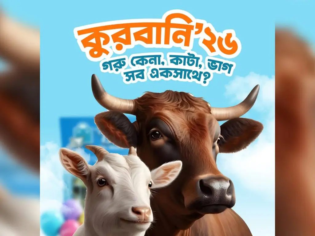 কুরবানি ২০২৬ গরু কেনা, কাটা,ভাগ সব এক সাথে।